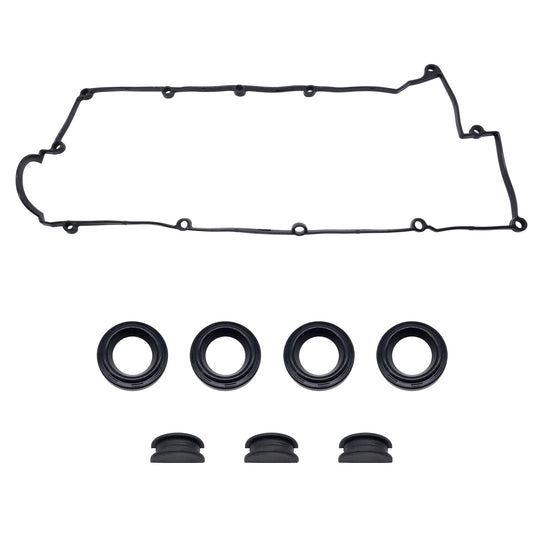 HiSport Valve Cover Gasket Set VS50583R - Compatible with Hyundai Elantra 2003-2012 Tucson 2005-2009 Tiburon 2003-2008 Kia Soul 2010-2011 Sportage 2005-2010 Spectra 2004-2009 Spectra5 2005-2009 2.0L