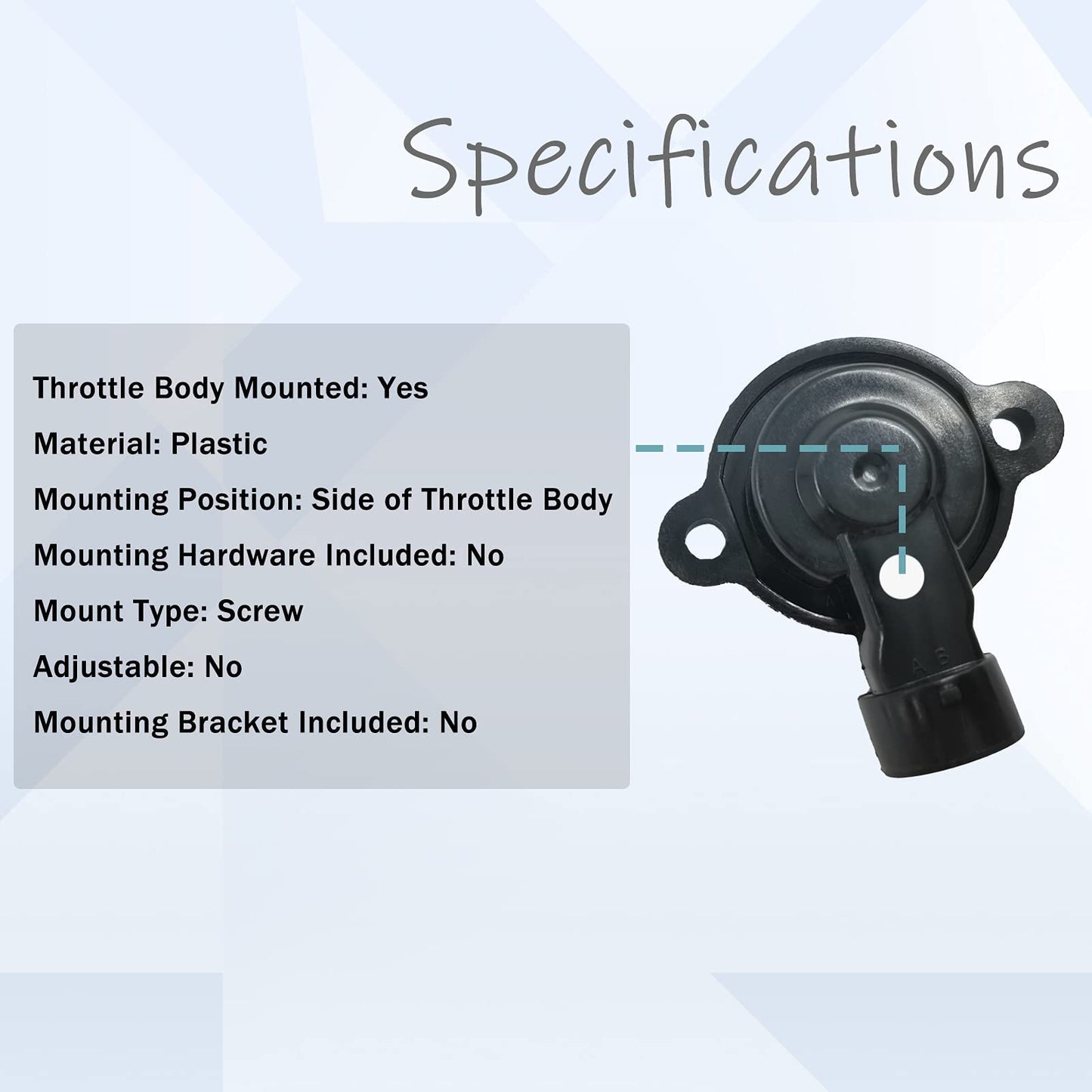 Throttle Position Sensor TPS 213-912 SS10382 213-4668 Compatible with 1994-2007 Buick Cadillac Chevrolet GMC Isuzu Oldsmobile Pontiac 2.2-8.1L Replace 213-1653 TPS140 TH149 TH385 99037