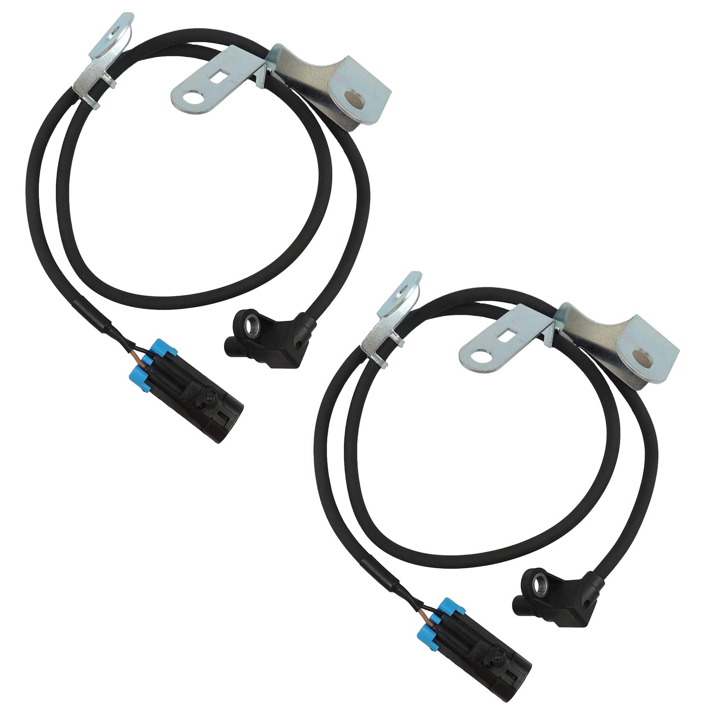 HiSport 15991986 2PCS ABS Wheel Speed Sensor - Front Left & Right Location Compatible with Chevrolet K1500 K2500 Suburban K2500 K3500 Pickup, GMC K1500 K2500 Suburban K2500 Pickup K3500 Yukon