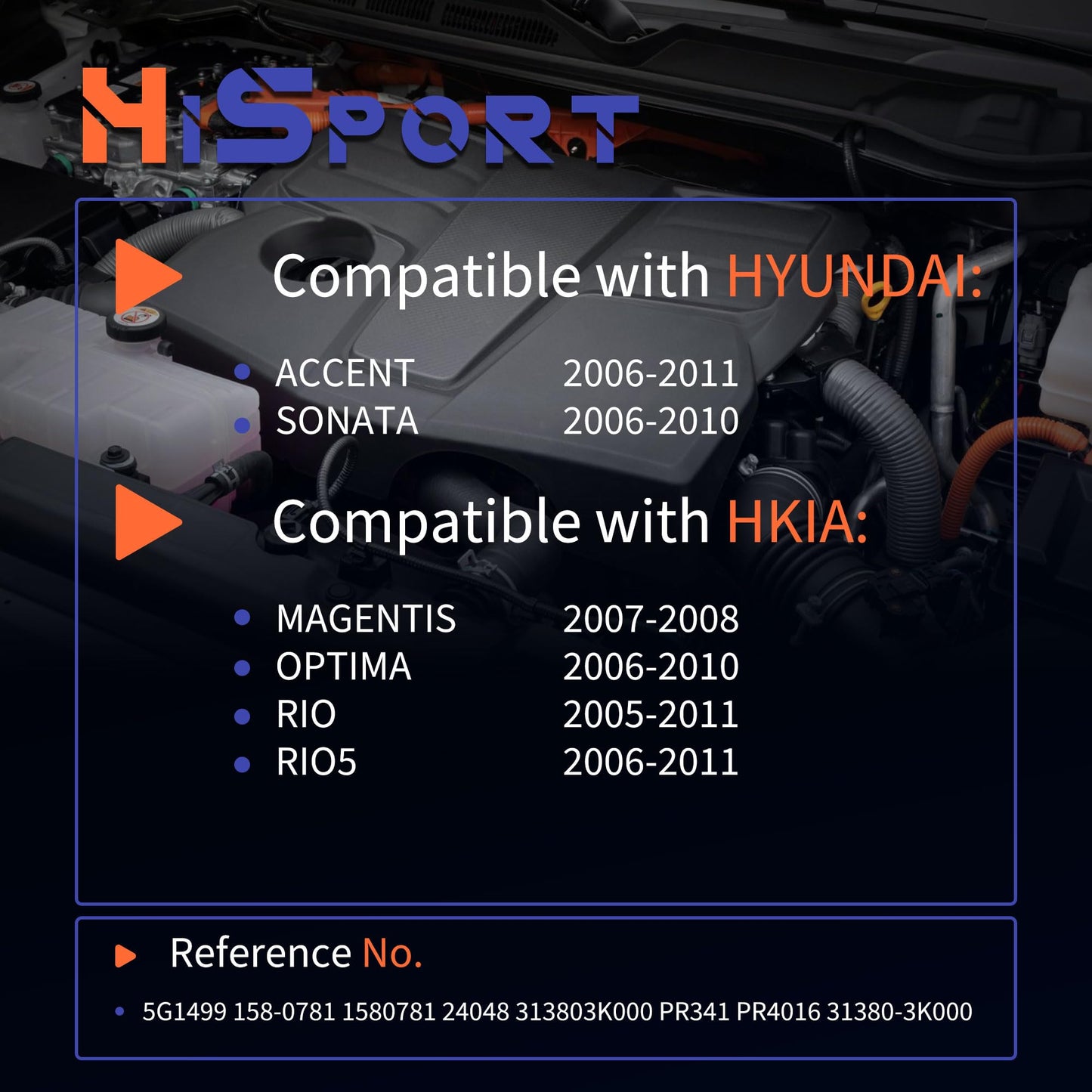 HiSport Fuel Injection Pressure Regulator PR4016 Replacement for Kia Rio 2005-2011 Rio5 Optima 2006-2011 Magentis for Hyundai Sonata Accent 2006-2011