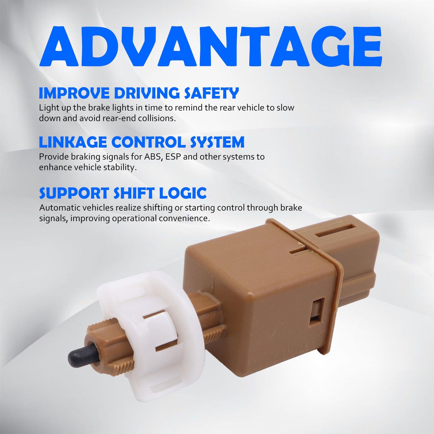 HiSport Brake Light Switch 36750-T2A-A01 4Pin Compatible with Acura MDX 2018, Replacement for Honda Accord 2013-2017, Civic 2014-2018, CR-V 2015-2016, Odyssey 2014-2018, 36750T2AA02