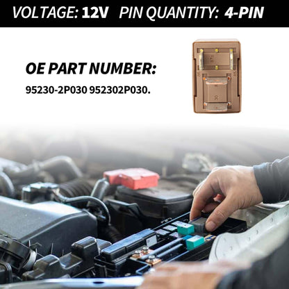 HiSport Relay 95230-2P030 4 Pins 12V 35A Automotive Power Relay Compatible with Hyundai Ioniq 2017-2020, Palisade 2020; Replacement for Kia Optima 2012