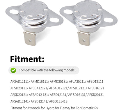 HiSport 31091 RV Furnace Limit Switch 190¨H 2PCS - Compatible with Atwood Hydro Flame Dometic RV Furnace Heater
