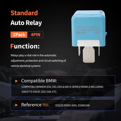 HiSport 5 Pins 12V Relay 90987-T2003 90080-87025 Compatible with Toyota Avalon Corolla Matrix Sienna Sequoia Highlander Tundra Various Models