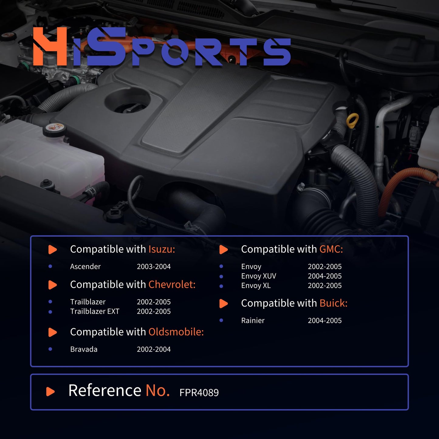 HiSport Fuel Injection Pressure Regulator Compatible with Isuzu Ascender for Chevrolet Trailblazer EXT for GMC for Oldsmobile, 4.0 Bar Replaces PR4089