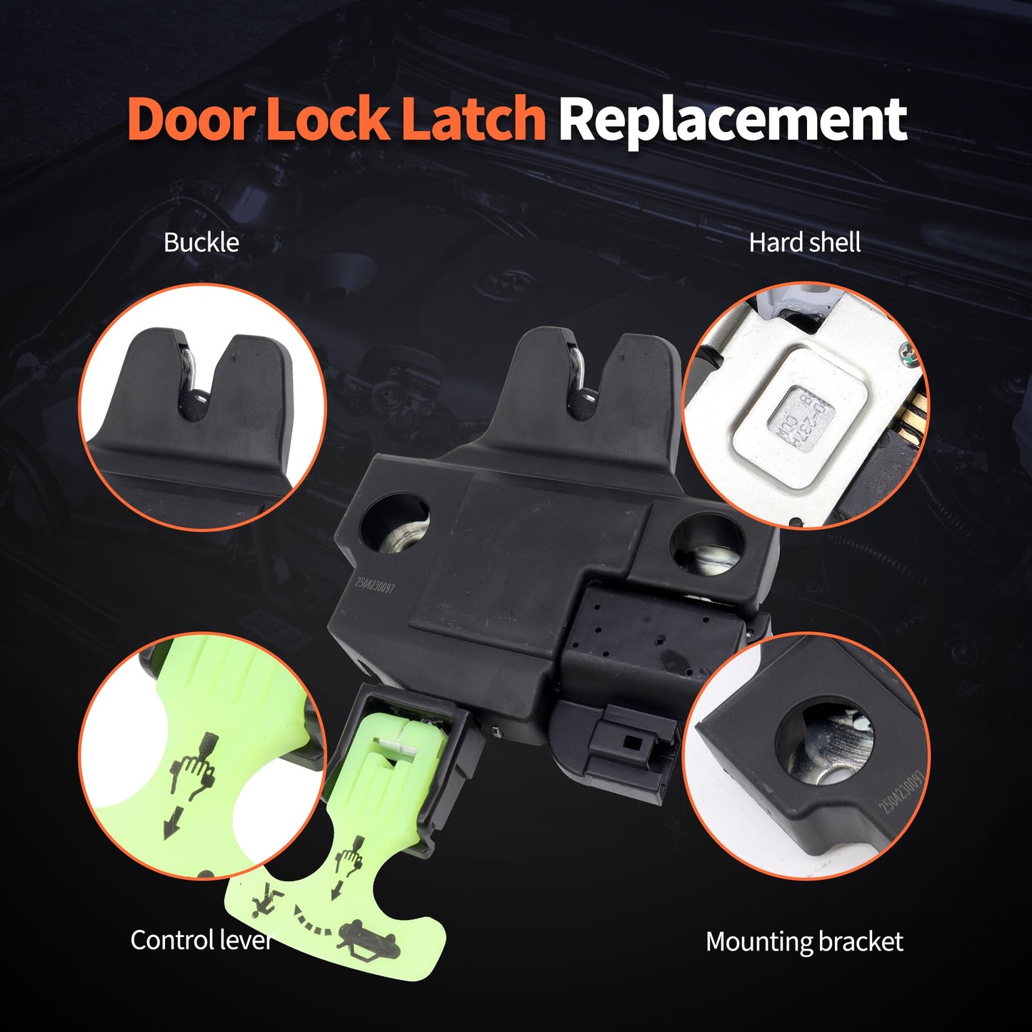 HiSport Trunk Latch Assembly -Rear Tailgate Trunk Latch Lock Actuator Compatible with Toyota Camry 2013-2018 Avalon 2012-2017 Replaces 6460006041 64600-06040
