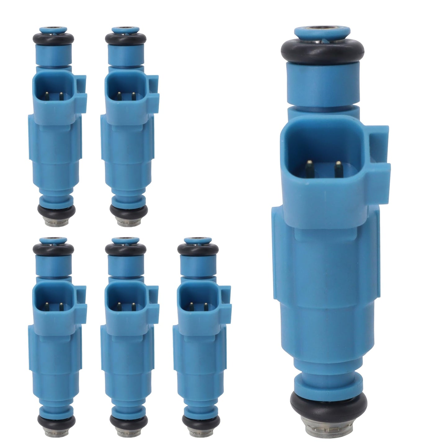 HiSport 0280155972 Fuel Injectors Replacement for Jeep Liberty 3.7L 2002-2003,Compatible with Dodge Ram 1500 3.7L 2002-2003 6 PCS