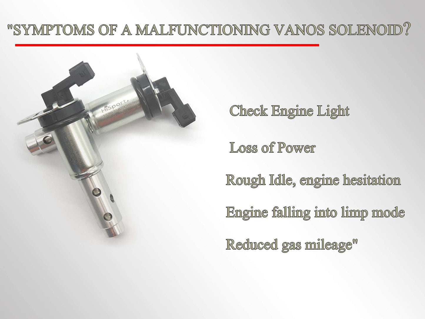 HiSport 11367585425 2PCS Vanos Solenoid Valve Oil Control Valve Compatible with BMW 740Li 740i 535xi 535i 530xi 530i 528xi 528i 525xi 525i 335xi 335IS 335i 330xi 330i 1 Series M 128i 135i 325i X3 Z4