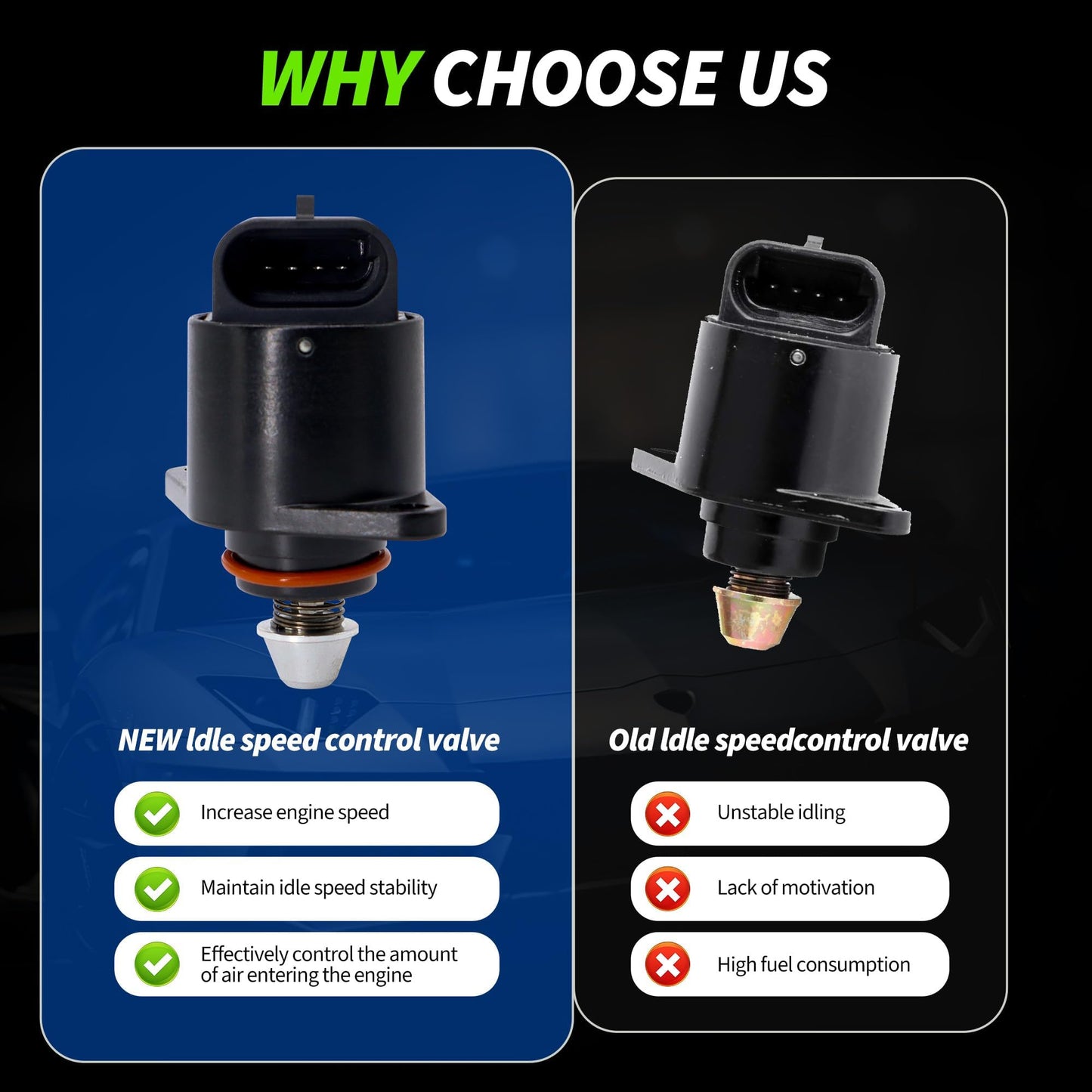 HiSport Fuel Injection Idle Air Control Valve Compatible with Buick Century,Electra,LeSabre,Reatta,Riviera,Skykark;Oldsmobile 98,Achieva,Cutlass Calais,Cutlass Ciera,Cutlass Cruiser,Delta 88#2H1040