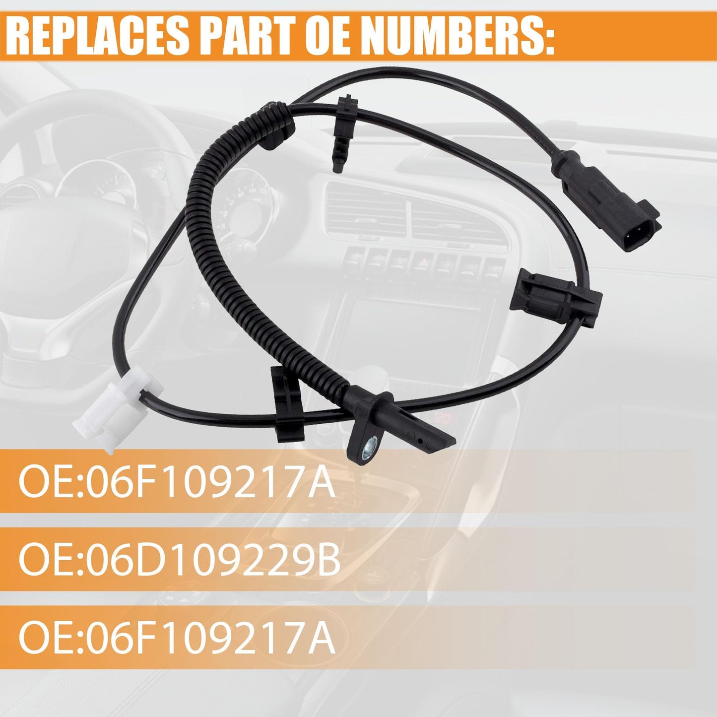 HiSport ALS1754 2PCS ABS Wheel Speed Sensor Rear Left Right Compatible with Buick Enclave 2008-2017, Chevrolet Chevy Traverse 2009-2017, GMC Acadia 2007-2016 Limited 2017, Saturn Outlook 2007-2010