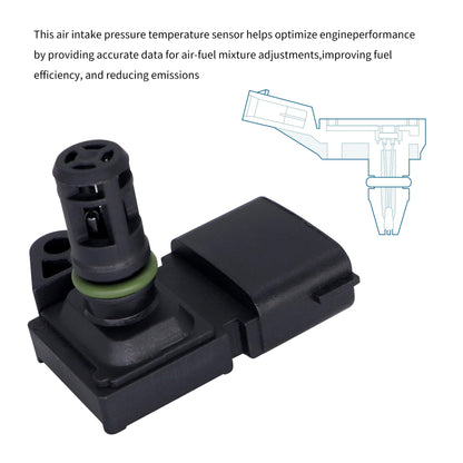 HiSport Intake Air Temperature Sensor - Compatible with Dodge Ram Diesel 2500 3500 4500 2007 2008 2009 2010 2011 2012 2013 2014 2015 2016 2017, Cummins M11 ISC ISL ISM ISX Replaces 5WK96803 2897332