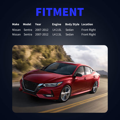 HiSport Front Right Passenger Side ABS Wheel Speed Sensor Comaptible with Nissan Sentra 2.0L 2.5L L4 Sedan 2007-2012 Replaces ALS628 47910ET000