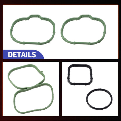 HiSport Intake Manifold Gasket Set MS97118 Compatible with Ford Edge Flex Fusion Taurus Taurus X 2007-2012,Replacement for Lincoln Mazda 6 CX-9 2007-2015,MKS MKT MKX MKZ 2007-2012 3.5L 24V Duratec