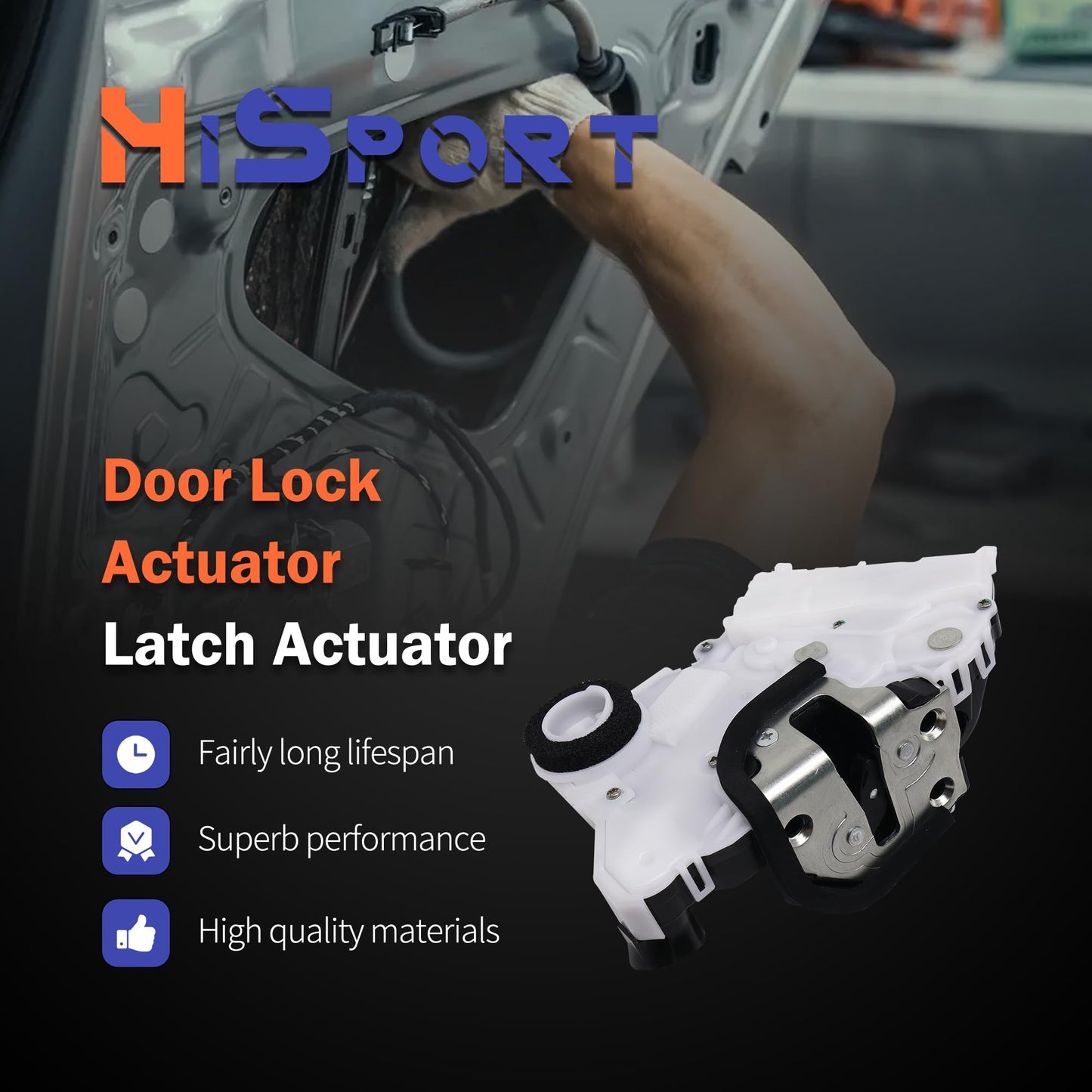 HiSport Front Left Driver Door Latch Lock Actuator 931-494 Compatible with Toyota Tacoma 2005-2015, Yaris 2007-2015, Prius 2006-2012, FJ Cruiser 2007-2014, Avalon 2005-2012