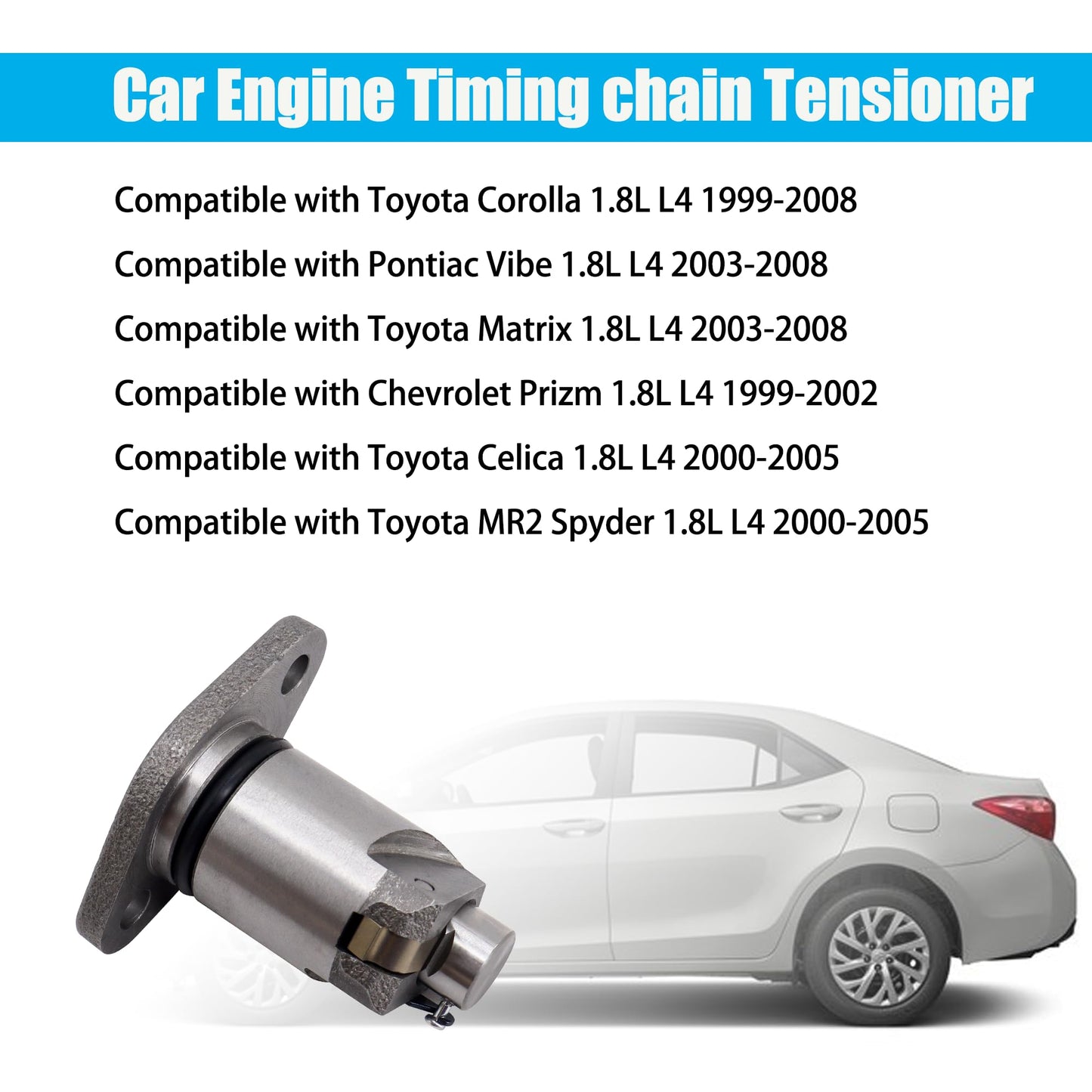 HiSport Engine Timing Chain Tensioner - Compatible with Toyota Corolla Celica MR2 Spyder Pontiac Vibe Toyota Matrix Chevrolet Prizm - Replace 9-5518 13540-0D010