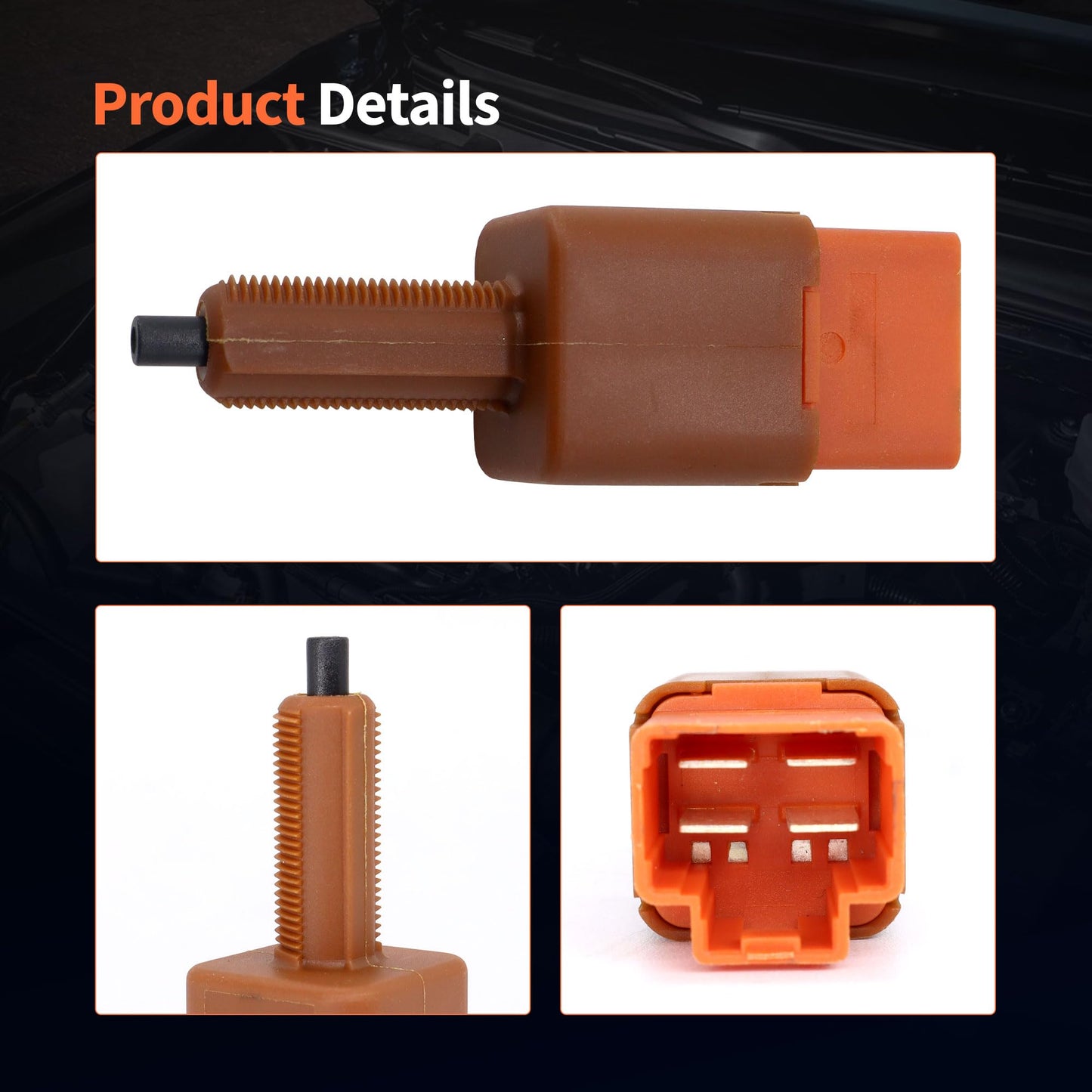 HiSport Brake Light Stop Lamp Switch 25320BR00A Compatible with Nissan Sentra S, SL, SR, SV 1.6 1.8 2015-2019, SLS593