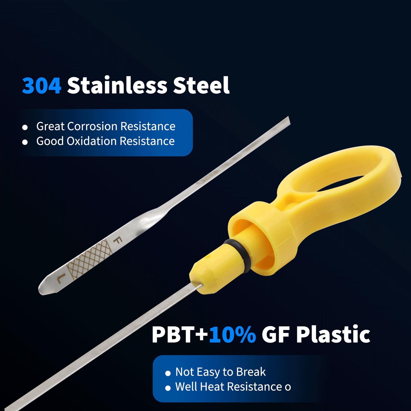 HiSport 24-038-10-S Engine Oil Dipstick Compatible with Kohler CH18-62587,CH18-62592,CH18-62593;CH18GS-62602,CH18GS-62608,CH18GS-62628,CH18GS-62629;CH20-64567,CH20-64594,CH20-6459;CH640,CH730,CH740