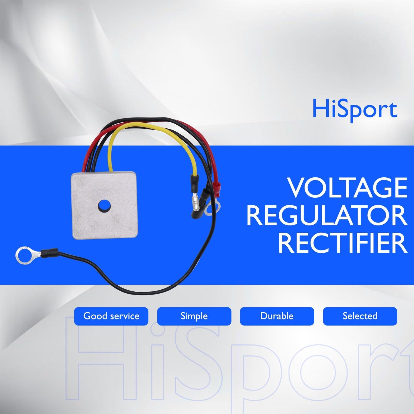 HiSport 1015777 Voltage Regulator Rectifier Compatible with 1992-Up Club Car Gas DS & Carryall Gas Golf Carts Karts 1992, 1993, 1994, 1995, 1996, 1997, 1998, 1999, 2000, 2001, 2002, 2003, 2004-2007