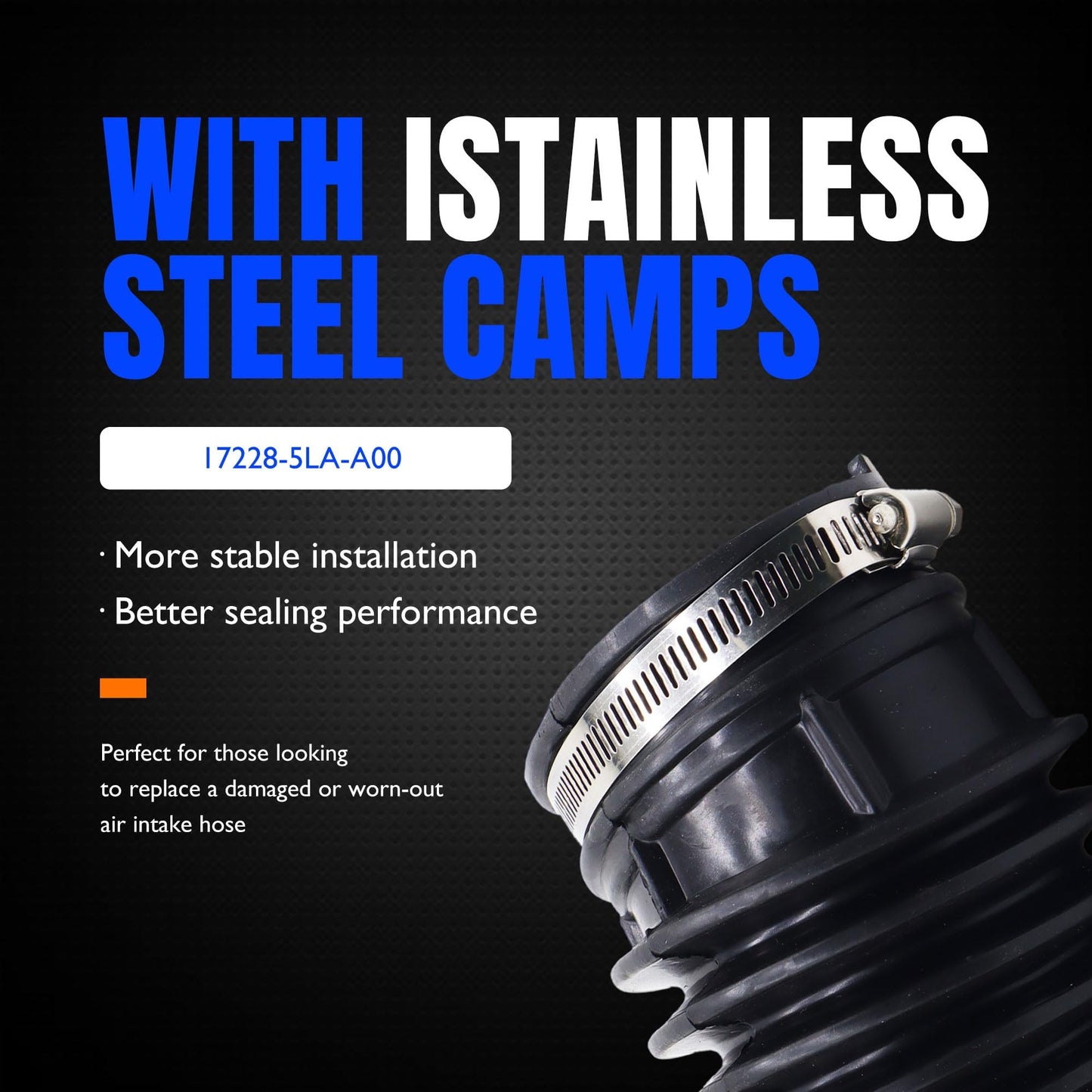 HiSport Air Intake Hose - Compatible with Honda CR-V 2.4L 2015-2016 Replacement for 17228-5LA-A00 Intake Duct Filter Tube Boot