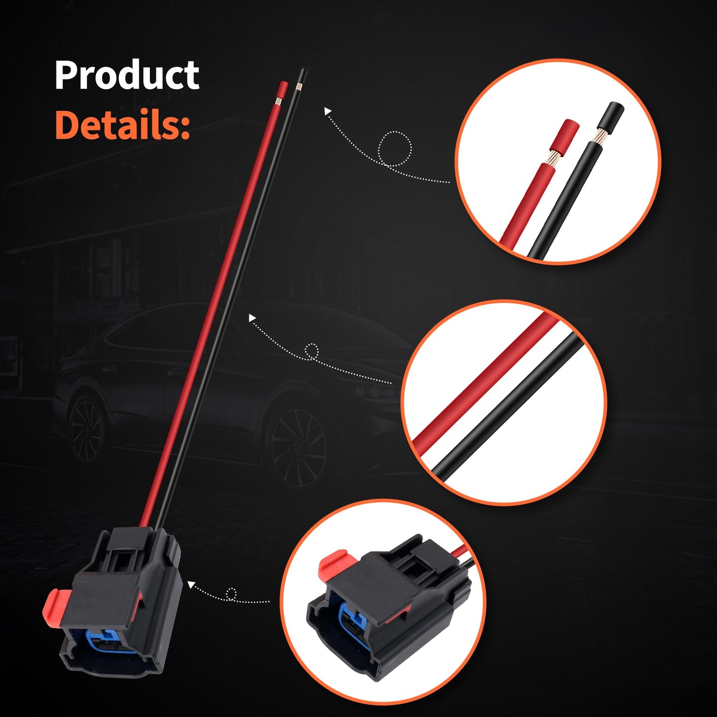 HiSport A/C Compressor Wiring Harnesses Connector Compatible with Chevrolet Chrysler Dodge Ford GMC Jeep Ram Western 5017117AA 5019913AA S-2052