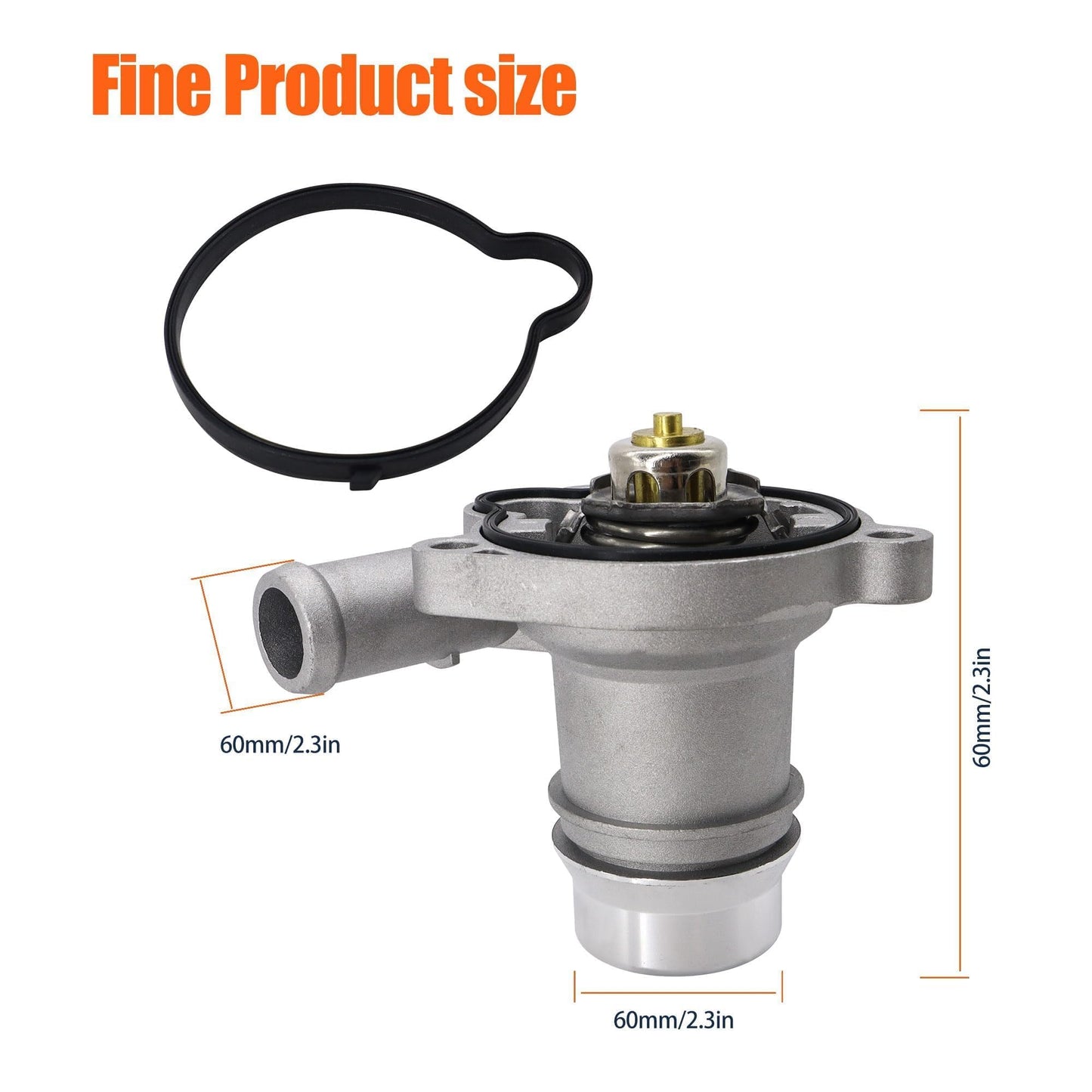 Hisport 25200455 Upgrade Aluminium Engine Coolant Thermostat Housing Assembly - Compatible with Chevy Cruze 2011-2015 Sonic 2012-2020 Trax 2013-2021 Cruze Limited 2016 Buick Encore 2013-2021 1.4L