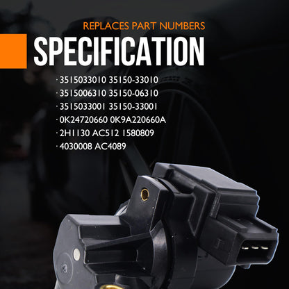 HiSport 3515033010 Idle Air Control Valve - Compatible with Hyundai Tucson 2.7L V6 Tiburon 2.7L V6 Santa Fe 2.7L V6 Tiburon 2.0L l4 Sonata 2.7L V6 2.4L l4 2.5L V6 Santa Fe 2.4L l4 3.5L V6 1997-2010