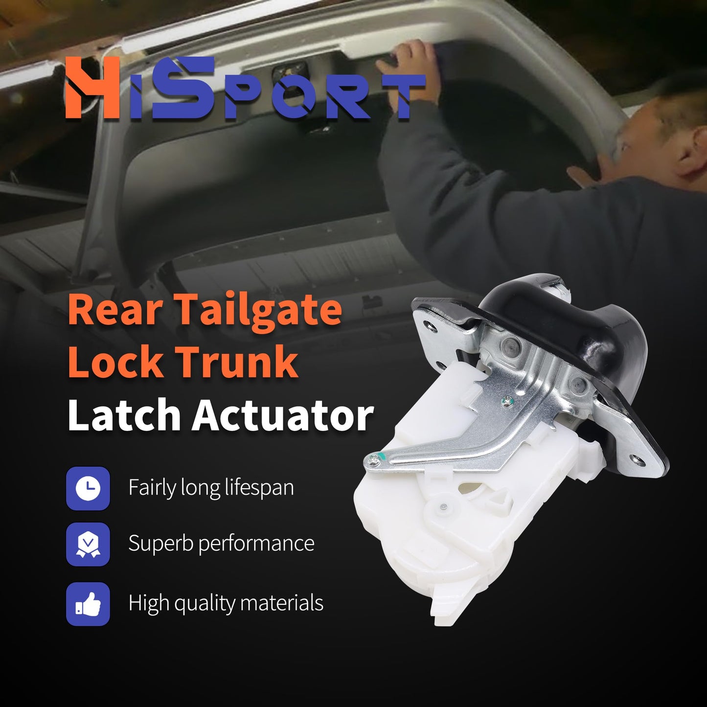 HiSport Rear Tailgate Trunk Lid Latch Lock Actuator 90502-CA00C Compatible with Nissan Leaf 2007-2017,Versa 2007-2012,Rogue 2008-2013,Murano 2005-2007,Replacement for Infiniti EX35 2008-2012