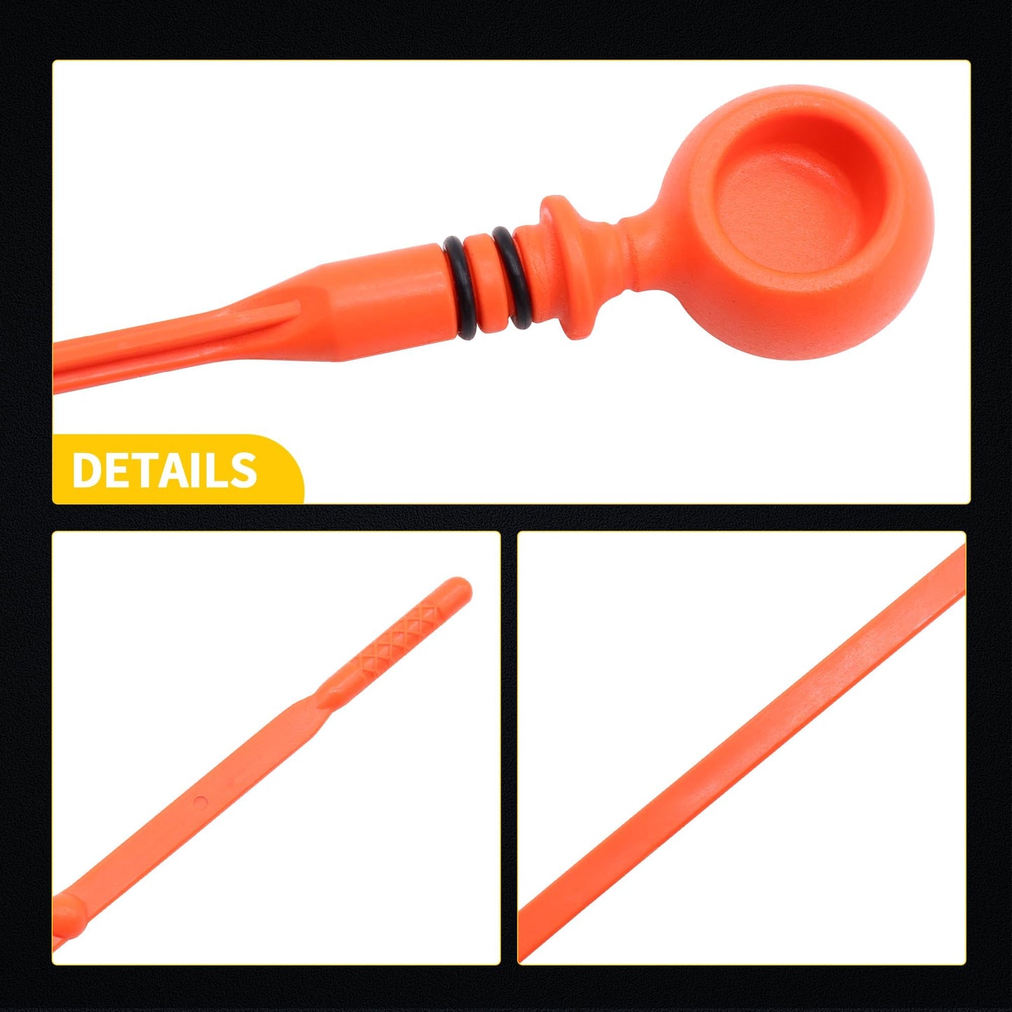 HiSport Engine Oil Dipstick Level Dip Stick - Compatible with 2006 2007 2008 2009 2010 2011 2012 2013 2014 2015 Honda Civic 1.8L L4 Gas/CNG, 2016 2017 2018 Honda HR-V 1.8L L4 Replaces 15650RNAA00