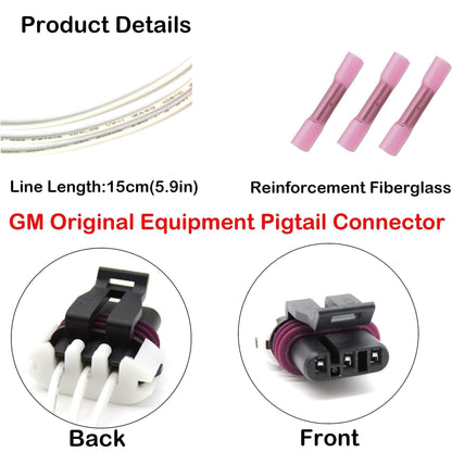 HiSport 13585316 Fuel Tank Pressure Sensor Connector, Crankshaft Position Sensor Connector Compatible with Acura Buick Cadillac Chevrolet Daewoo Dodge Eagle GMC Honda Hummer Hyundai Isuzu Kia PT2646