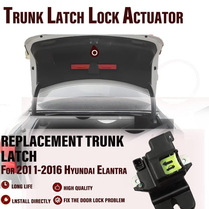 HiSport Rear Trunk Lock Actuator - Compatible with Hyundai Elantra 2.0 1.8L 2011 2012 2013 2014 2015 2016 Tailgate Hatch Lock Actuator Assembly