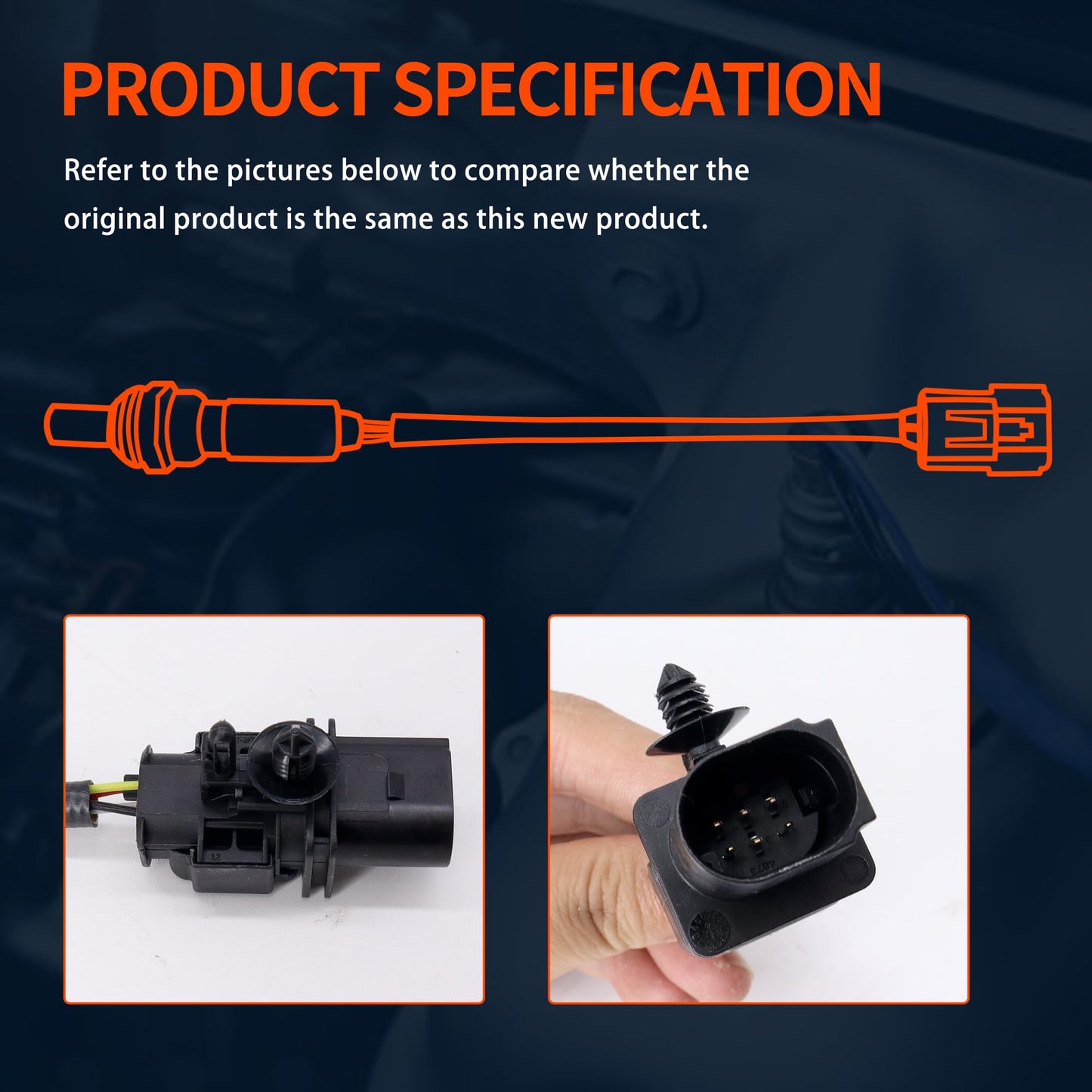 HiSport Oxygen Sensor - Compatible with Mercury Marine Outboard Engine 175hp 200hp 225hp 300hp 350hp 400hp 450hp 500hp 600hp Replaces 8M0142695