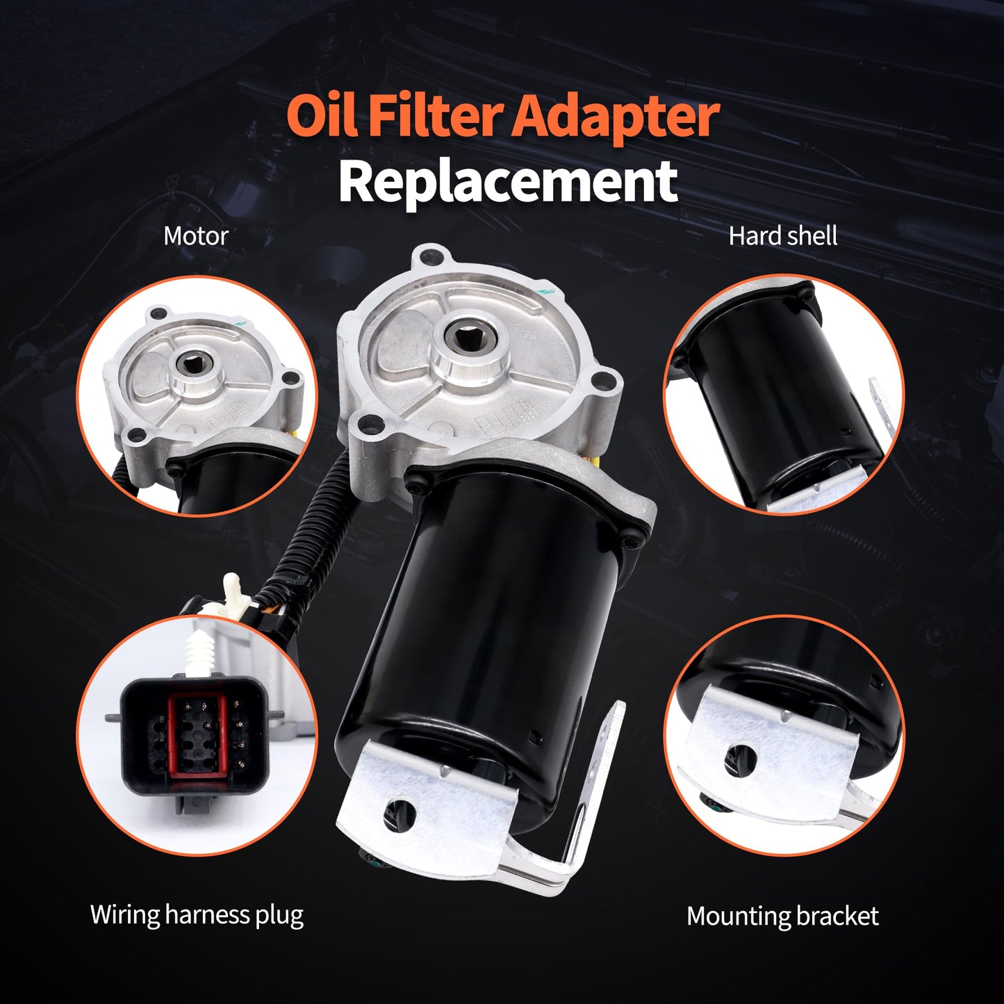 HiSport 600-571 Transfer Case Motor - Compatible with Ford Expedition 2012 2013 2014 2015 2016 2017 F-150 2012 2013 2014 - Replace 48256