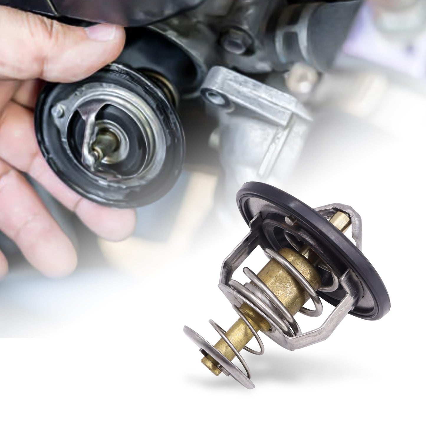 HiSport Engine Coolant Thermostat Assembly Compatible with Chevy GMC Cadillac 131-160, 89018168