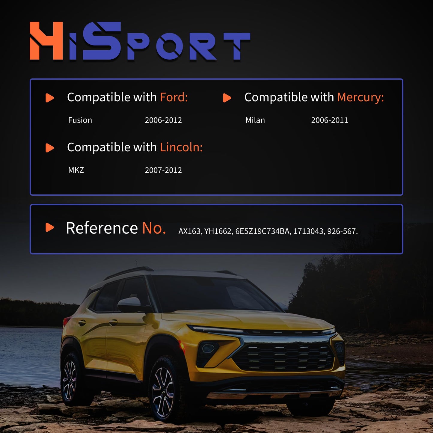 HiSport A/C Evaporator Temperature Sensor 926-567 Compatible with Ford Fusion 2006-2012 & Lincoln MKZ 2007-2012 & Mercury Milan 2006-2011, AX163, 6E5Z19C734BA, YH1662, 1713043