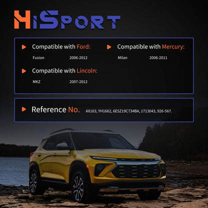 HiSport A/C Evaporator Temperature Sensor 926-567 Compatible with Ford Fusion 2006-2012 & Lincoln MKZ 2007-2012 & Mercury Milan 2006-2011, AX163, 6E5Z19C734BA, YH1662, 1713043