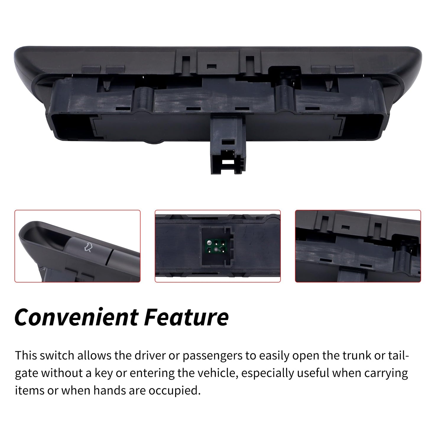 HiSport 99761310502A05 Hood Decklid Release Switch - Compatible with Porsche 911 2005-2013 Boxster 2005-2012 Cayman 2006-2012