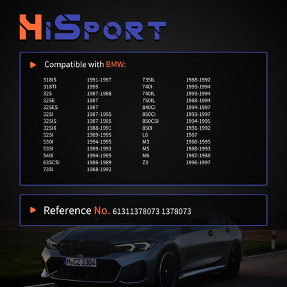 HiSport 61311378073 Coolant Temperature Sensor Radiator Fan Switch - Compatible with BMW 318I 318IS 318TI 325 325E 325ES 325I 325IS 325IX 525I Replaces 1378073