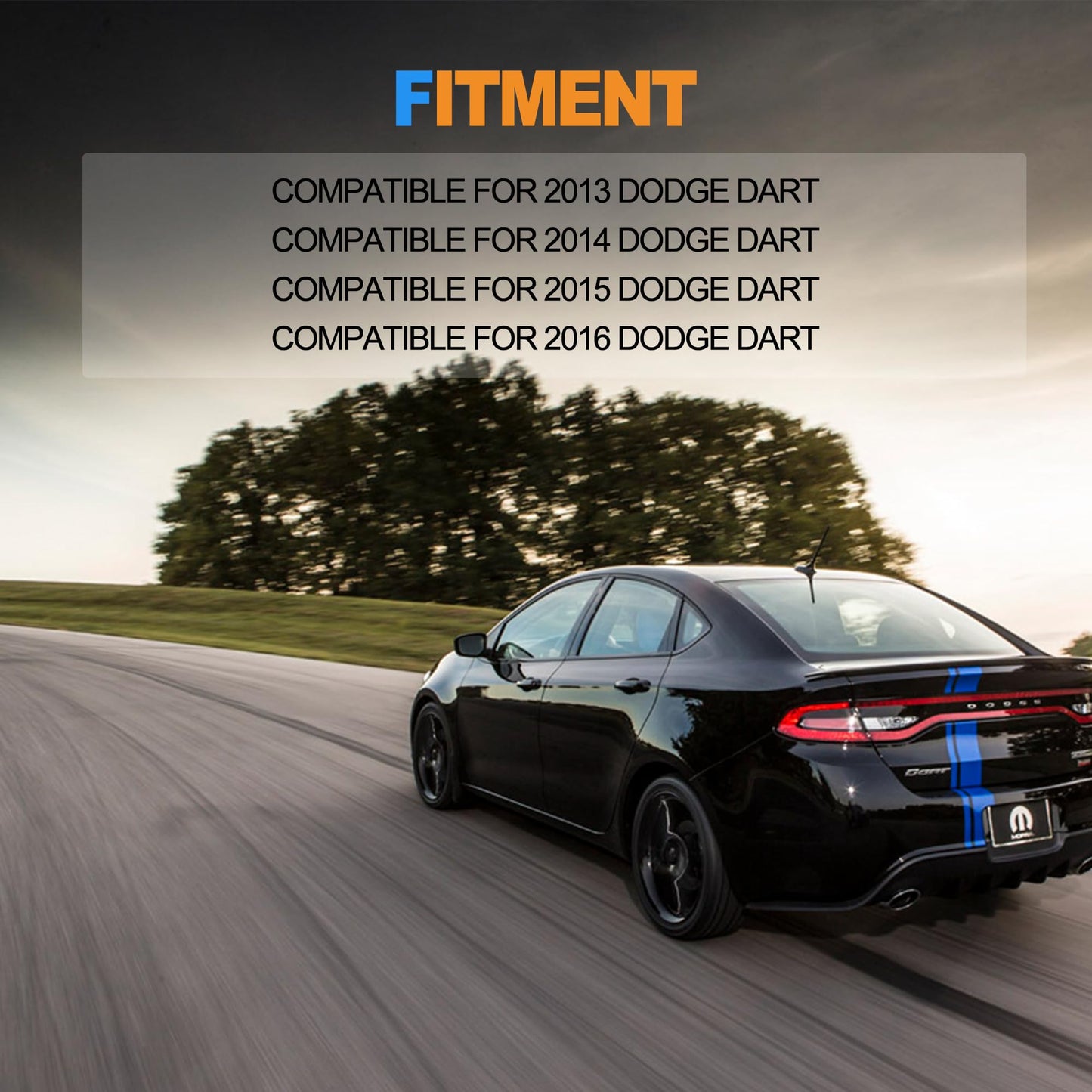 HiSport 68081370AB Windshield Sprinkler Wiper Nozzle - Compatible with Dodge Dart 2013 2014 2015 2016 - Replace 68081370AA