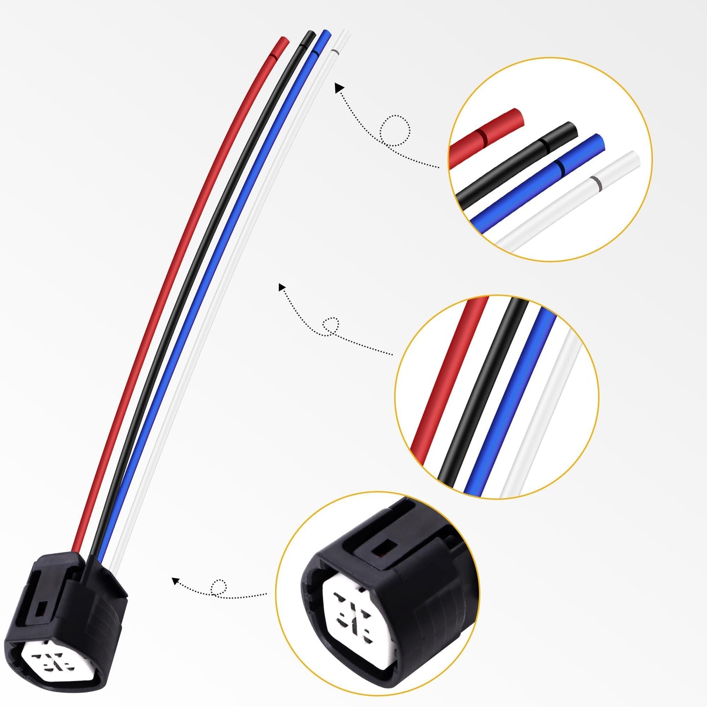 HiSport 27060-0P030 Alternator Regulator Connector Compatible with Toyota FJ Cruiser 2007-2009, Tacoma 2005 2006 2007 2008 2009 2010 2011 2012 2013 2014 2015, Tundra 2005-2010 Replace 210-0608