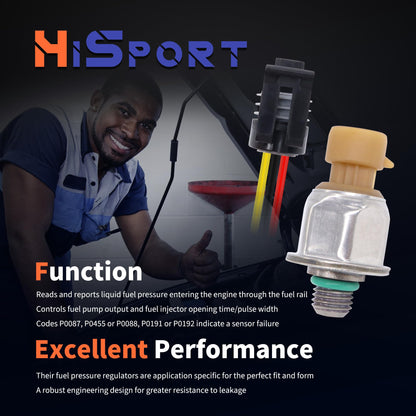 HiSport Injection Control Pressure Sensor 6.0L - Compatible with Ford E-350 E-450 Super Duty 2004-2010 F-250 F-350 F-450 Super Duty F-550 2003-2007 E-350 Club Wagon 2004-2005 - Replace 1845428C92