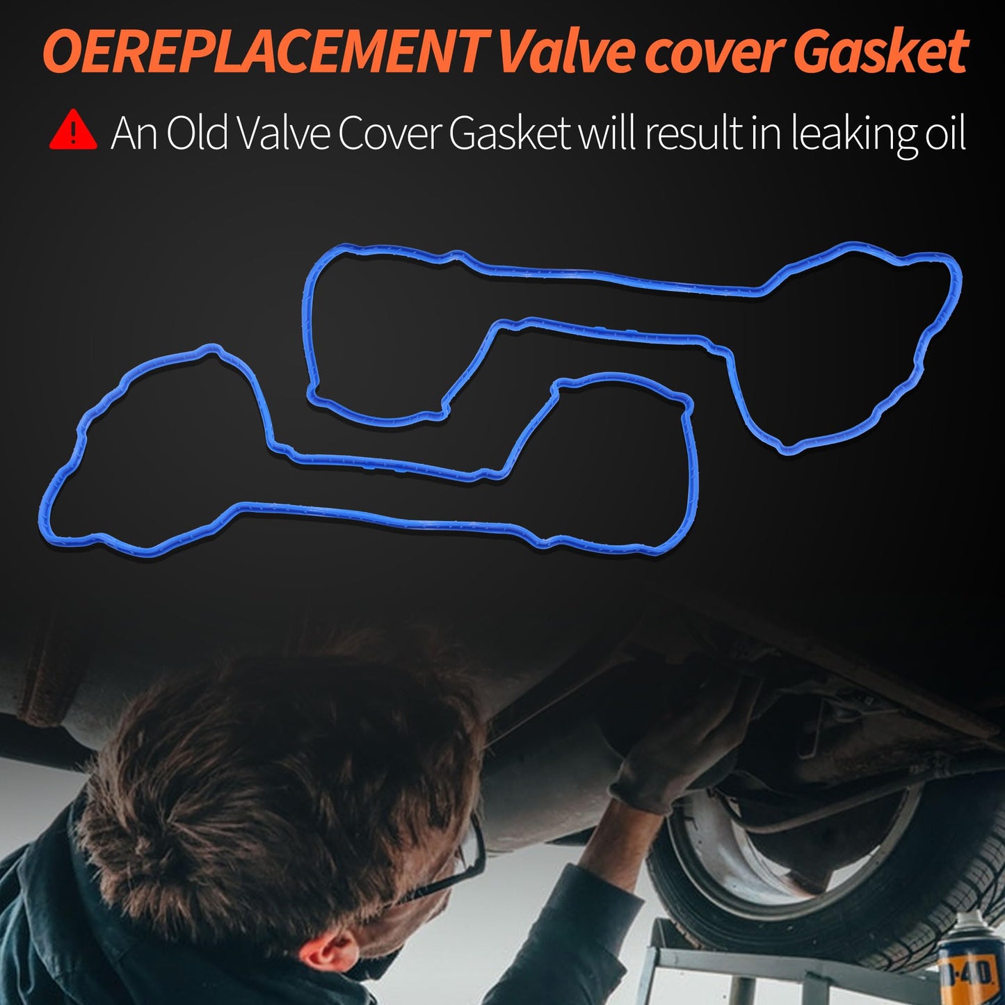 HiSport Engine Valve Cover Gasket Set - Compatible with Ford Edge Explorer F-150 Flex Mustang Police Interceptor Sedan Taurus Transit-150 Transit-250 Transit-350 Transit-350 HD - Replace VS50814R