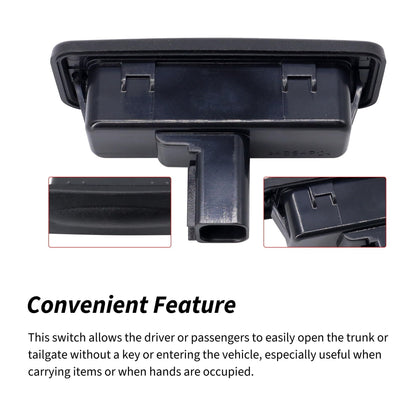 HiSport 81260-A5000 New Trunk Lid Lock Handle Button Compatible with 2013-2017 Hyundai Elantra GT 1.8L,2014-2017 Hyundai Elantra GT 2.0L Hatchback,2007-2020 Hyundai I30 Replacement for 81260A5000