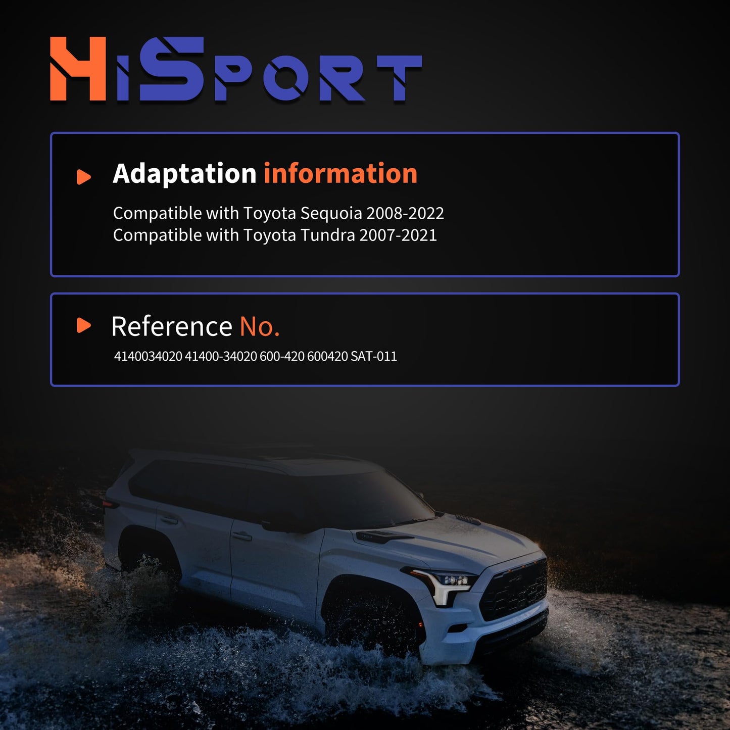 HiSport 4WD Front Differential Lock Actuator - Compatible with Toyota Sequoia 2008-2022 Tundra 2007-2021 - Replace 600-420 41400-34020