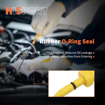 HiSport Engine Oil Dipstick Compatible with Audi A4 A4 Quattro A5 A5 Quattro A6 A6 Quattro A8 Quattro Q5 Q7 S4 S5 Replaces 06J115611H