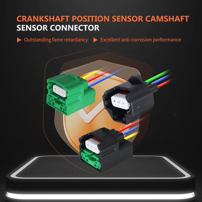 HiSport Crankshaft Position Sensor Camshaft Sensor Connector Compatible with Nissan Infiniti FX35 M35 G35 I35 Maxima Murano 350Z Altima Quest 2002-2008 Replace 907-716 917-707 917-704