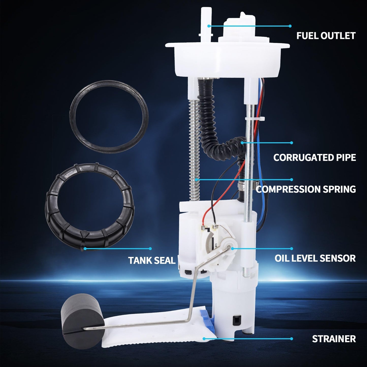 HiSport Fuel Pump Assembly Compatible with RZR 900 2018-2019, EPS 2018-2019,XC 2015-2017, RZR XP 4 1000 EPS 2014 2015 2016 2017 2018 2019 Replace 47-1001 2205502 2521363