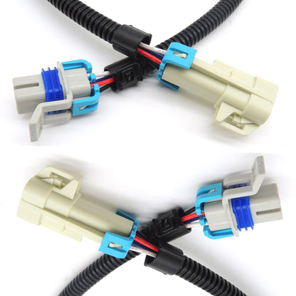 HiSport O2 Oxygen Sensor 24" Square 4 Pin LS1 LS2 O2 Wire Harness Gray 2PCS for LS1 LS2 LS3 LS6 LS7 O2 Sensor