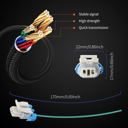 HiSport 1-Wire Pigtail Coolant Temperature Sensor Connector C1500 16CM - Compatible with GM Vehicles Chevy C1500 K1500 Tahoe Impala Buick Regal Oldsmobile 98