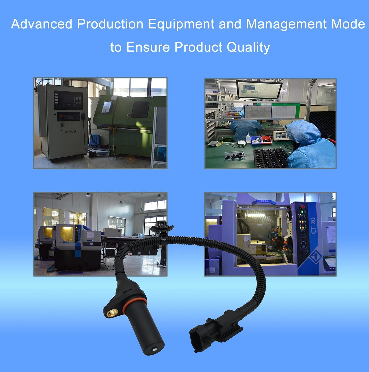 HiSport 39180-2B000 Crankshaft Position Sensor Compatible with Hyundai Accent 2012-2015, Elantra 2011-2015, Elantra GT 2014-2015, Tucson 2014-2015, Veloster, Kia Forte Forte5 Rio Sou Rondo Seltos