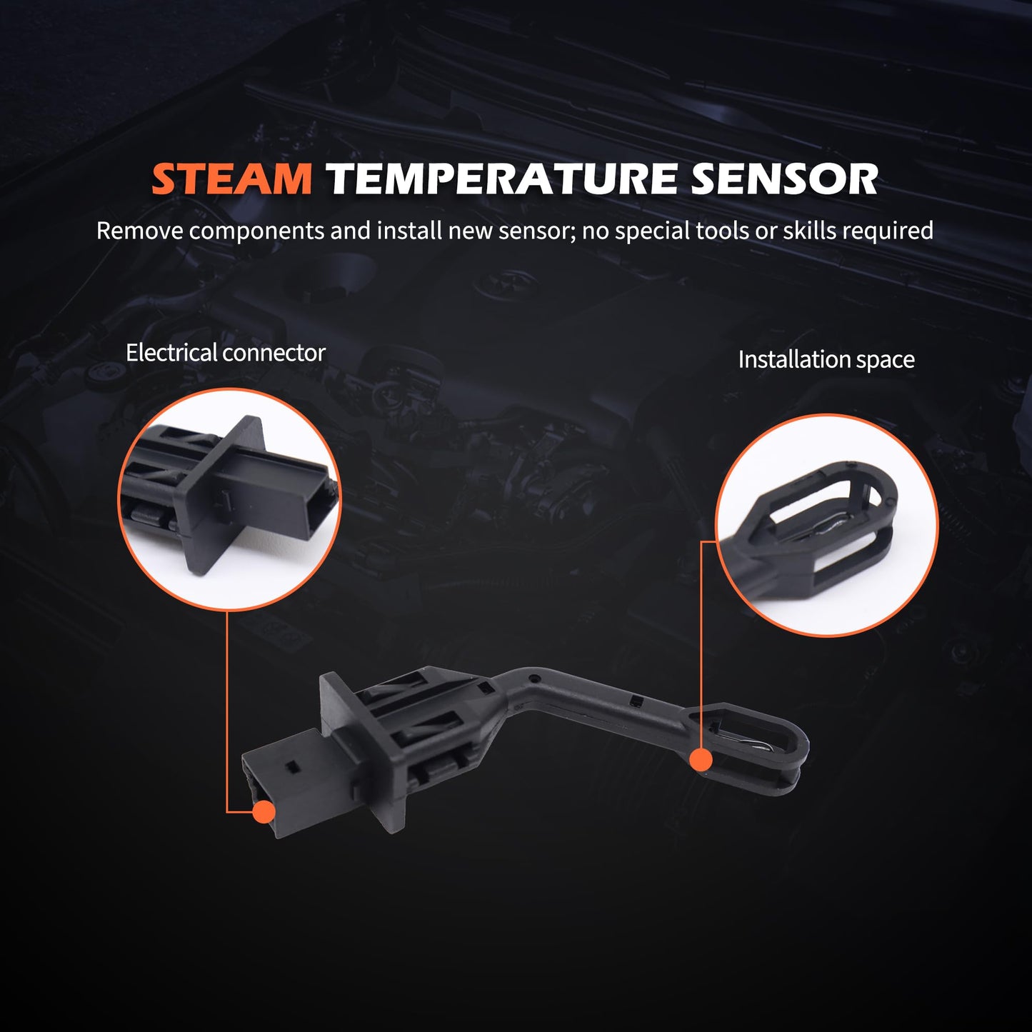 HiSport Engine Intake Manifold AC Evaporator/Interior Temperature Sensor 2 PIN Compatible with Mercedes-Benz C230, C240, C250, C280, C300, E250, E320, 2208300772 8K0820539 05103937AB 68040532AA